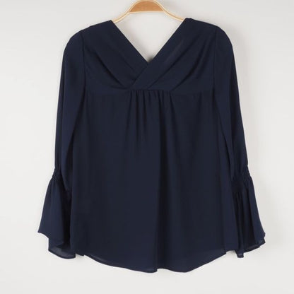 シャーリングデザインブラウス