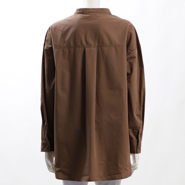 バンドカラーフロントオープンシャツ