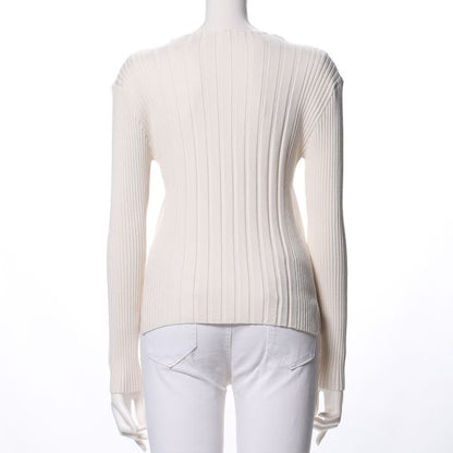 ミニボトルネックリブニット