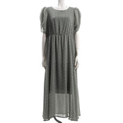 総柄パフスリーブワンピース