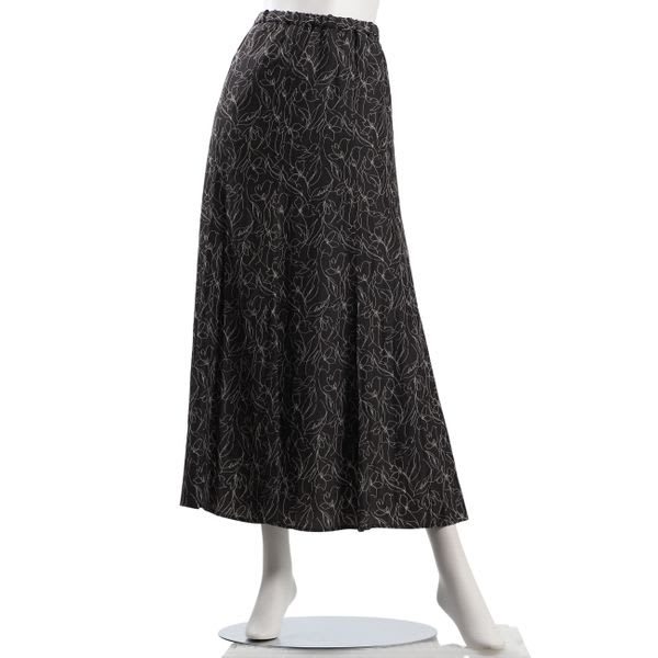 ラインプリントナローフレアスカート