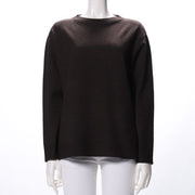 クルーネックサイドスリットニット