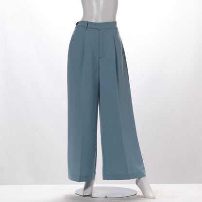 強撚ストレッチワイドパンツ