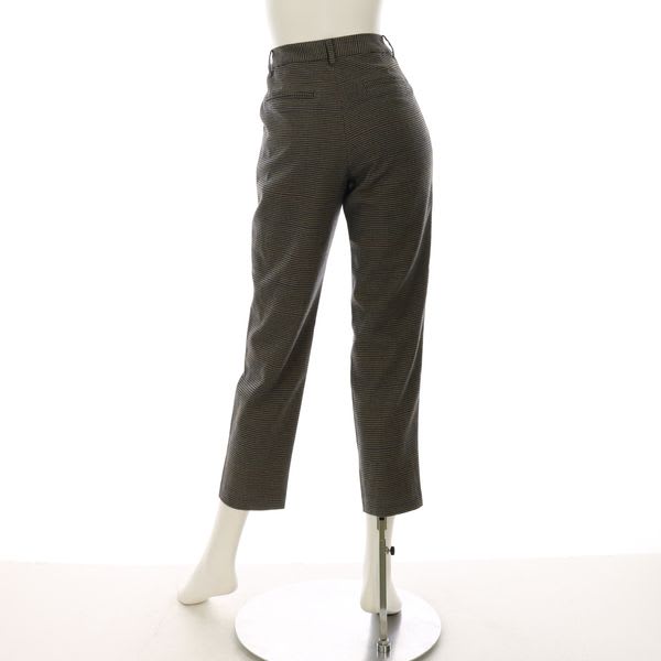 チェック柄テーパードパンツ