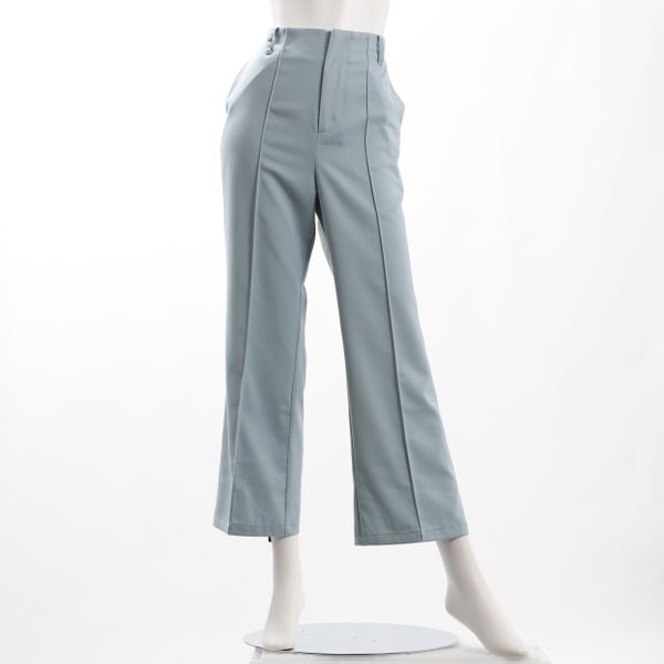センターシーム入りセミワイドパンツ
