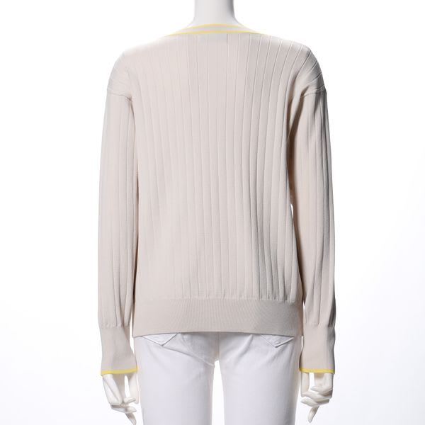 配色デザインリブニット