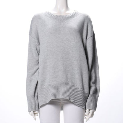 ラウンドネックドロップショルダーニット