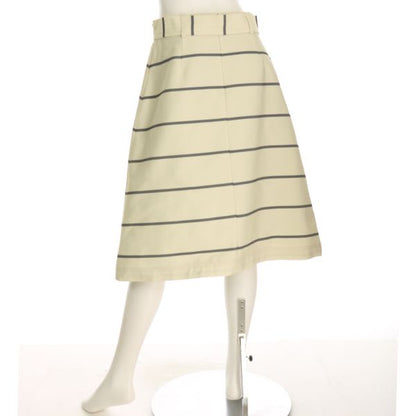 ボーダー柄ベルト付きスカート