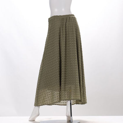 総レースフレアスカート