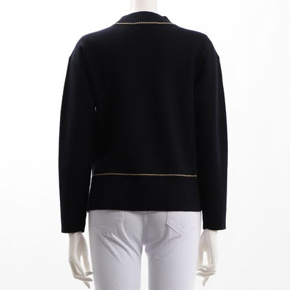 ライン配色ニット