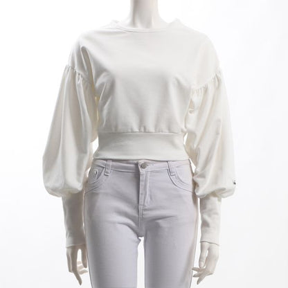 ボリュームスリーブボートネックカットソー