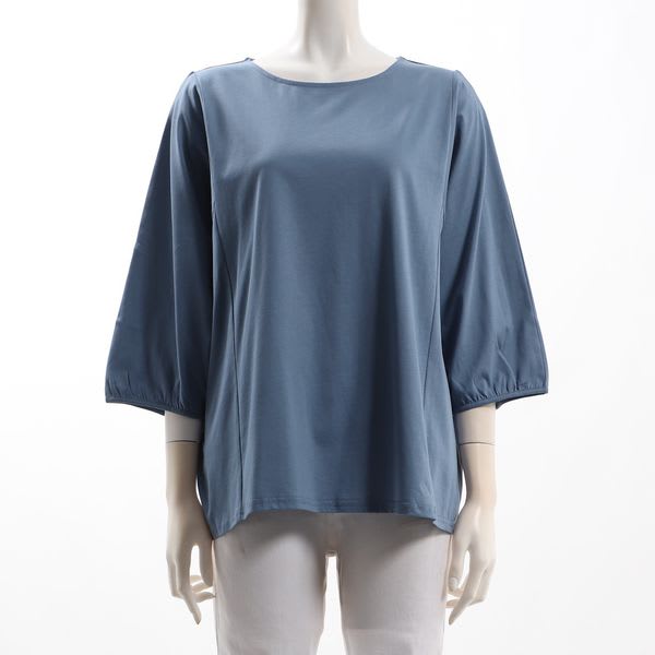 インショルダー切り替えラウンドネックカットソー