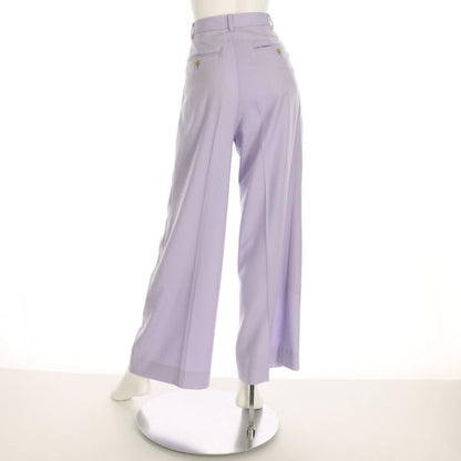 柔らかなウール素材ワイドパンツ