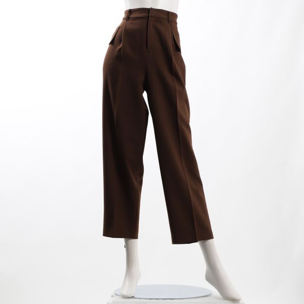 フラップデザインストレートパンツ