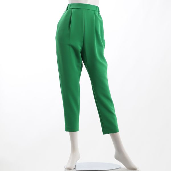 ストレッチクロスバックゴムテーパードパンツ