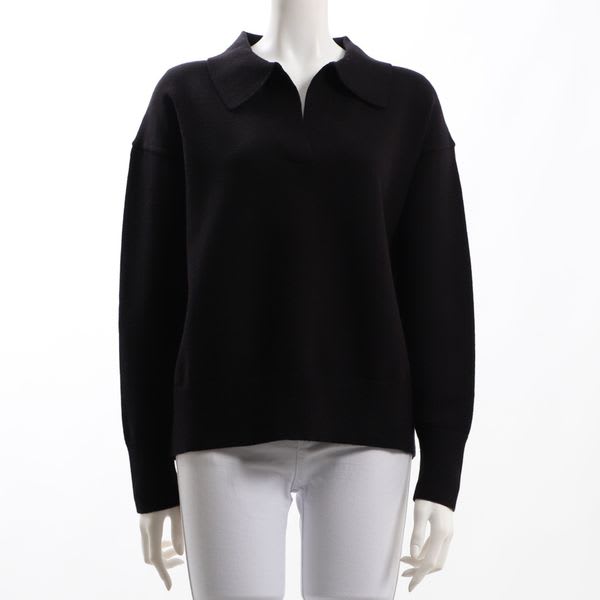 スキッパーネックドロップショルダーニット