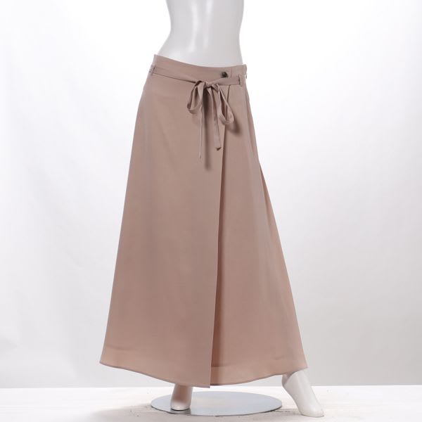 リボンベルトデザインラップ風スカート