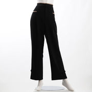 パイピング裾タブポケット付きパンツ