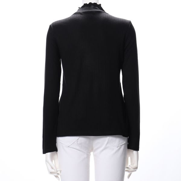 フリルネックカットソー