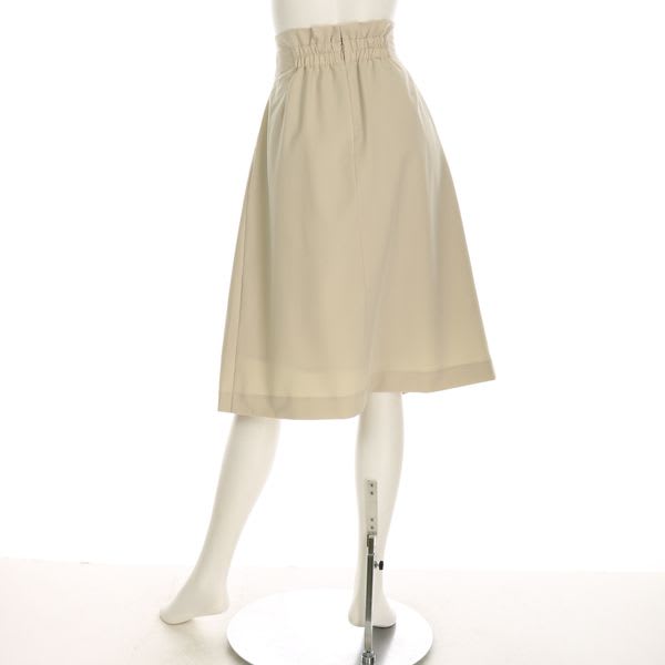 トレンチ風タック入りフレアスカート