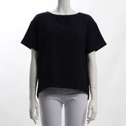 リネンライクツイルボートネックブラウス