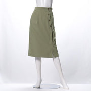 フロントボタンラップ風スカート