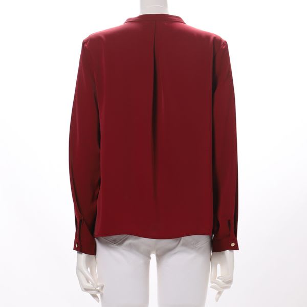 ゴールドボタンフリルブラウス