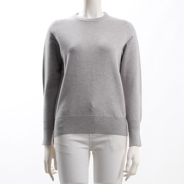 スリット袖クルーネックニット