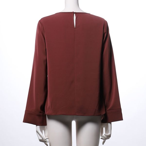 カットアウトデザインワイドスリーブブラウス