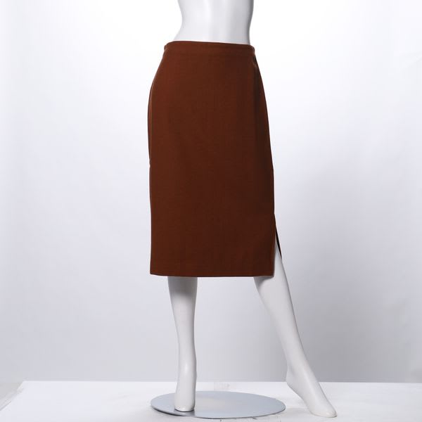 ウール混サイドスリットタイトスカート