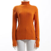 ランダムリブタートルネックニット