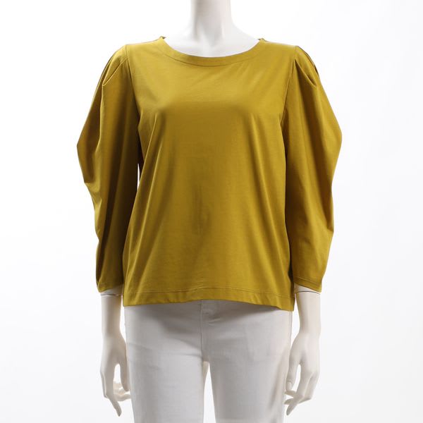 袖タックカットソー