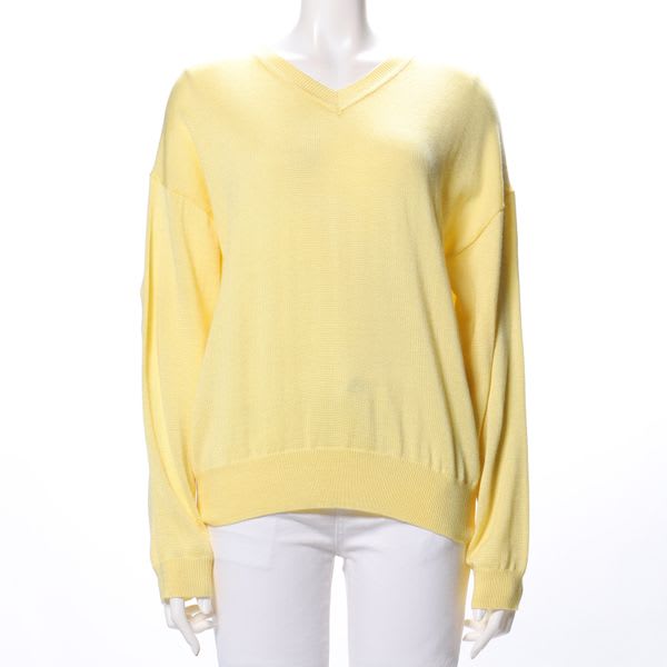 Vネックドロップショルダーニット