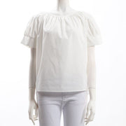 ネックラインギャザーデザインブラウス