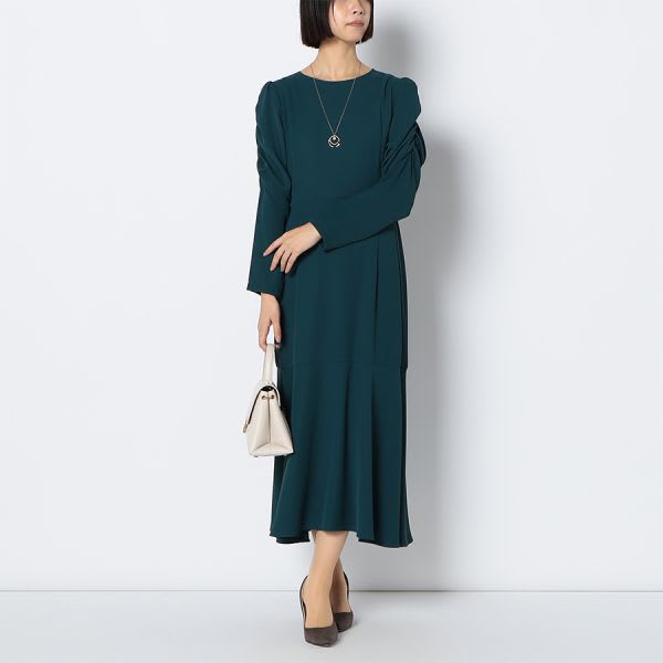 パワショルデザインマーメイド切り替えワンピース