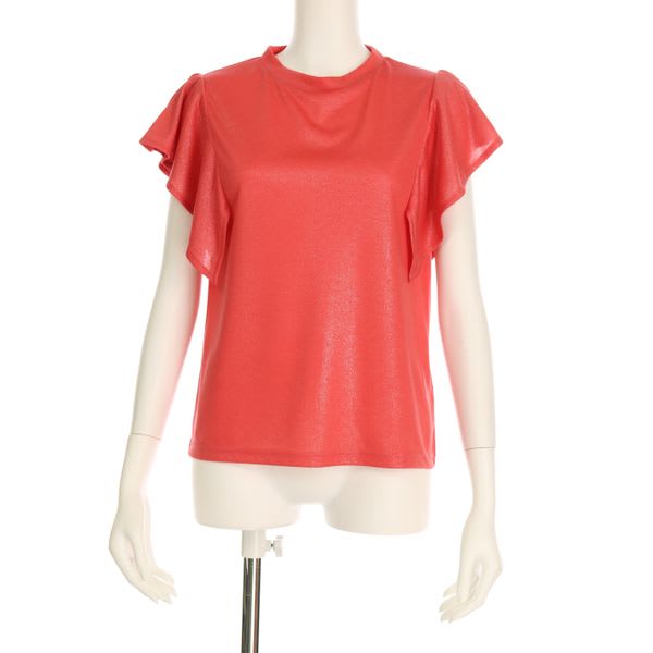 ラメ入りハンカチーフスリーブカットソー