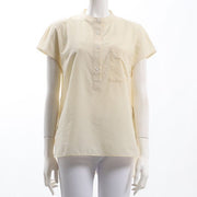 バンドカラーシアーブラウス