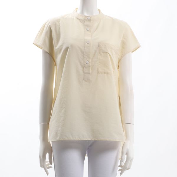 バンドカラーシアーブラウス