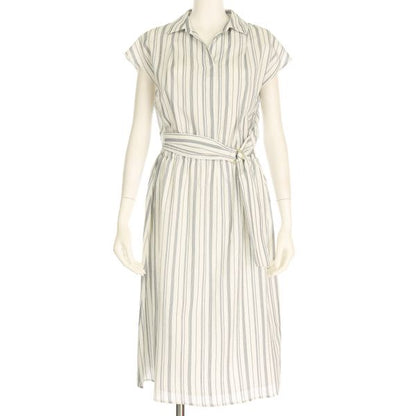 Dカンベルトストライプ柄ワンピース