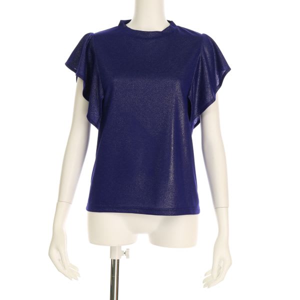 ラメ入りハンカチーフスリーブカットソー