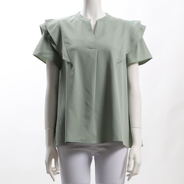 肩フリルブラウス