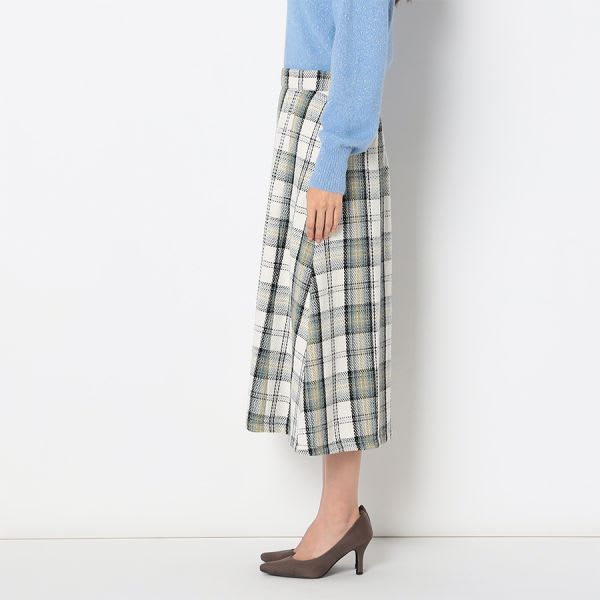 チェック柄フレアスカート