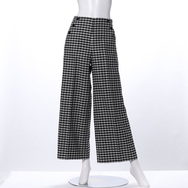 チェック柄ストレートパンツ