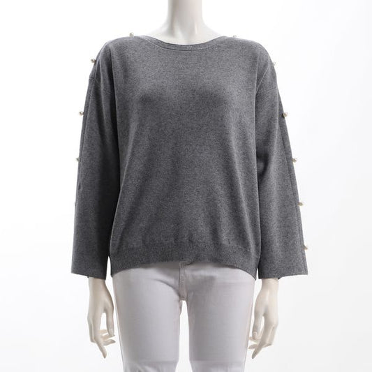 サイドパールスリーブニットプルオーバー