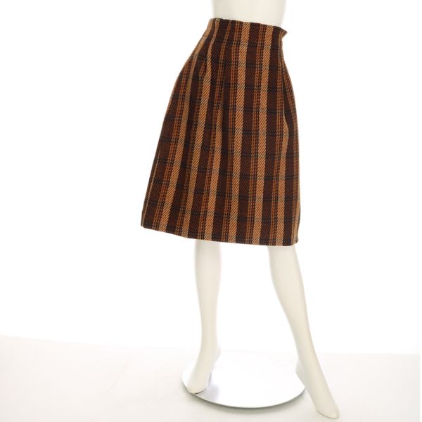 チェック柄フレアスカート