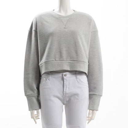 短丈クルーネックプルオーバー