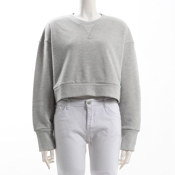 短丈クルーネックプルオーバー