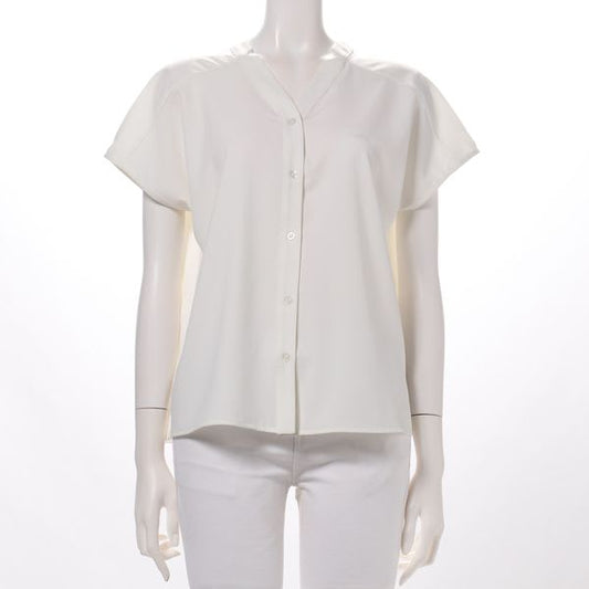 ネックラインデザイン前開きブラウス