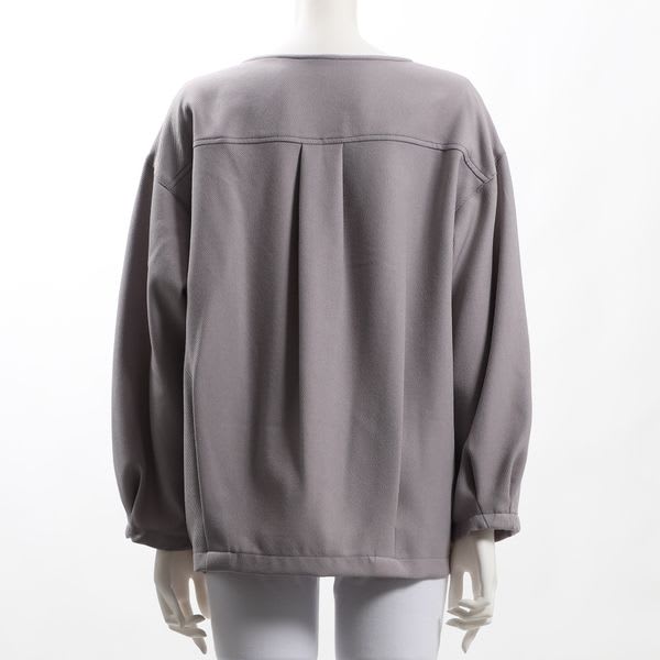 エルテルサージオープンフロントネックブラウス