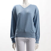 Vネックドロップショルダーニット